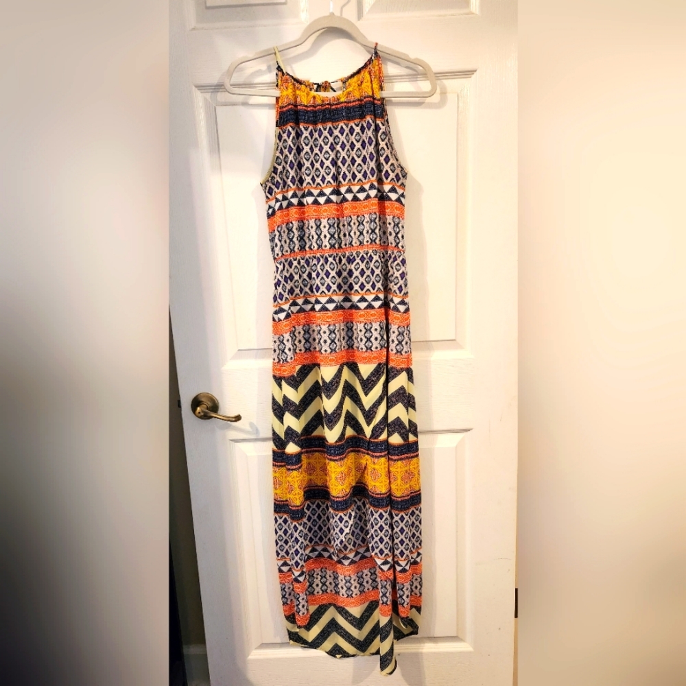 Sanctuary Capetown High Low Maxi Halter Dress M